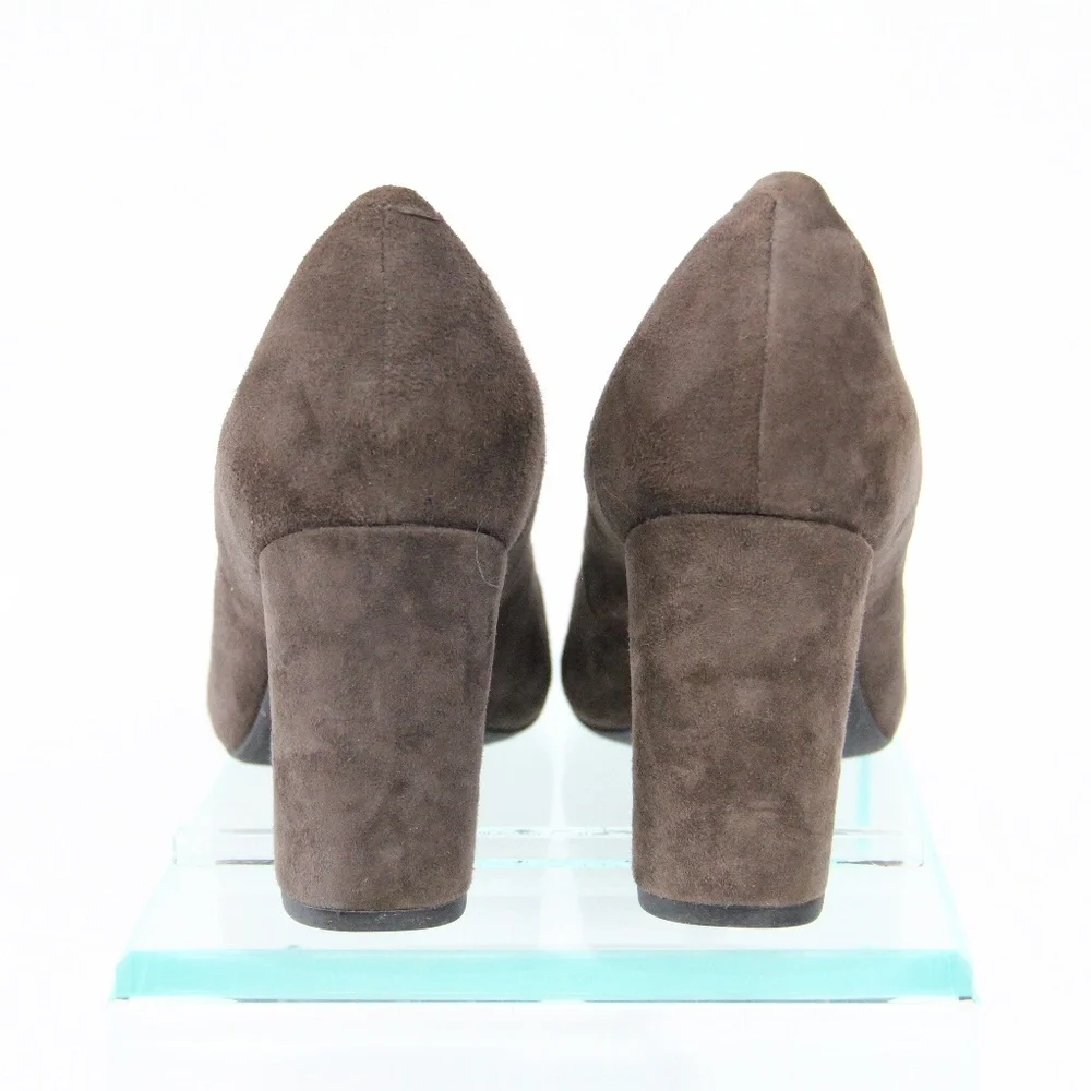 Clarks Brown Suede Pumps Women Heels - Picture 6 of 7